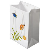 zee van de waterverf en zeewier medium cadeauzakje (Voorkant Gekanteld)