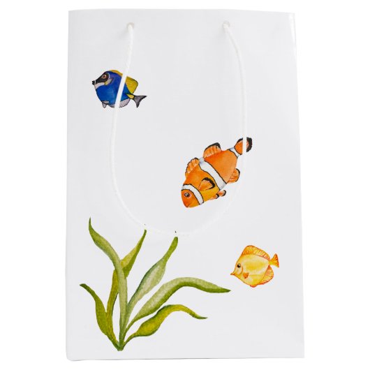 zee van de waterverf en zeewier medium cadeauzakje (Voorkant)