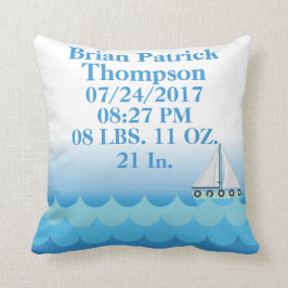 Zee van de waterzee Rooster Sailing Baby Boy Birth Kussen