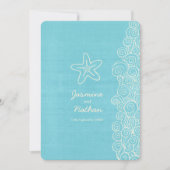 Zee van de zeeduivel op ivoorstrand bruiloft kaart (Voorkant)