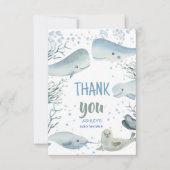 Zee van de zeescheepvaart op de baby shower van de bedankkaart (Voorkant)