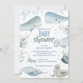 Zee van de zeescheepvaart op de baby shower van de kaart (Voorkant)