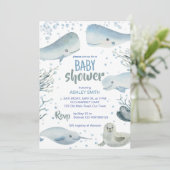 Zee van de zeescheepvaart op de baby shower van de kaart (Staand voorkant)