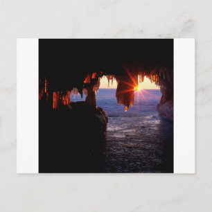 Zee van de zon Caves Apostle Islands Wisconsin Briefkaart