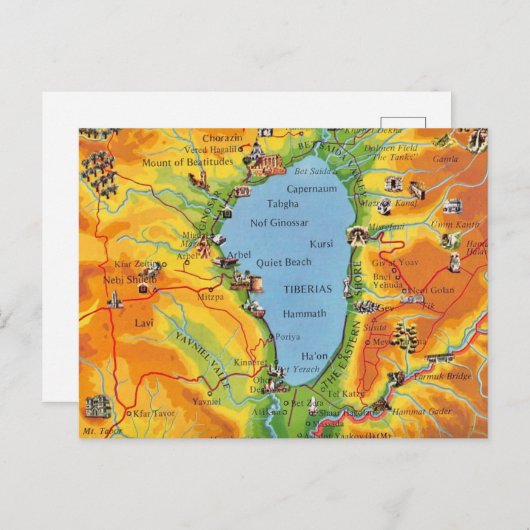 Zee van Galilea Briefkaart (Voorkant / Achterkant)