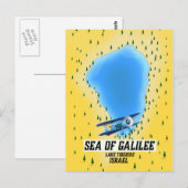 Zee van Galilea Israël kaart poster (Voorkant / Achterkant)