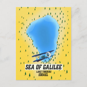Zee van Galilea Israël kaart poster
