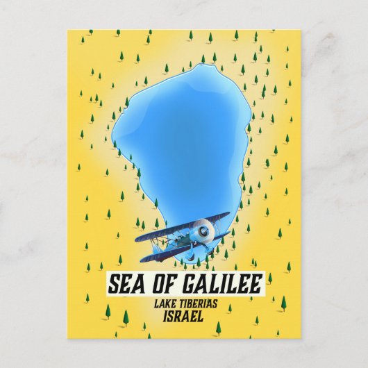Zee van Galilea Israël kaart poster (Voorkant)