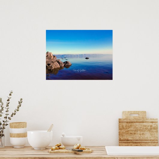 Zee van Galilee, foto van een afbeelding, Poster (Keuken)
