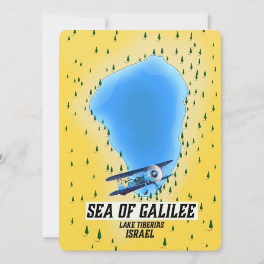 Zee van Galilee Israel kaart poster (Achterkant)