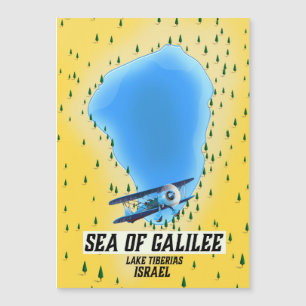 Zee van Galilee Israel kaart poster