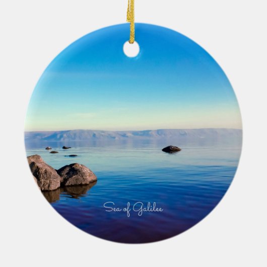 Zee van Galilee Keramisch Ornament (Achterkant)