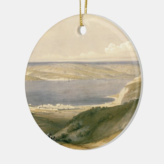 Zee van Galilee of Genezareth, naar Bash gericht Keramisch Ornament (Links)