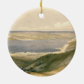 Zee van Galilee of Genezareth, naar Bash gericht Keramisch Ornament (Achterkant)