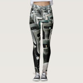 Zee van grijze haren leggings (Voorkant)
