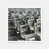 Zee van grijze stoelen servet (Voorkant)
