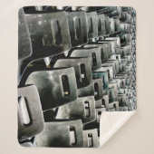 Zee van grijze stoelen sherpa deken (Voorkant)