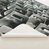 Zee van grijze stoelen sherpa deken (3/4)