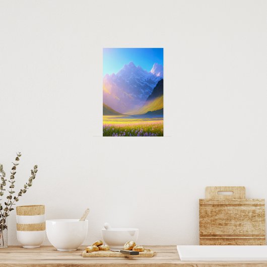 Zee van Groen in het Snowy-gebergte Poster (Keuken)