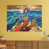 Zee van Harmonie - Om Canvas Schilderij (Insitu (Woonkamer))