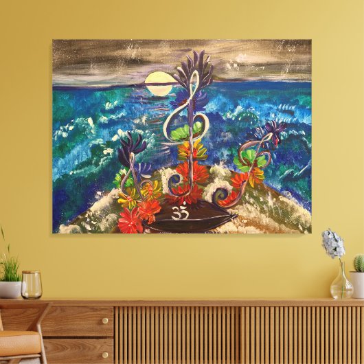 Zee van Harmonie - Om Canvas Schilderij (Insitu (Woonkamer))