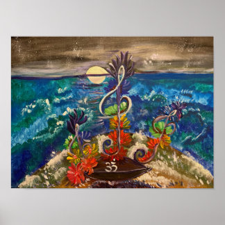 Zee van Harmonie - Om Canvas Schilderij Poster