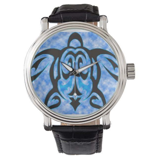 Zee van Hawaiian Honu Turtle custom horloges (Voorkant)