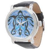 Zee van Hawaiian Honu Turtle custom horloges (Gekanteld)