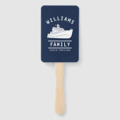 Zee van het cruiseschip Fun Family Reunion Summer Handwaaier (Achterkant)