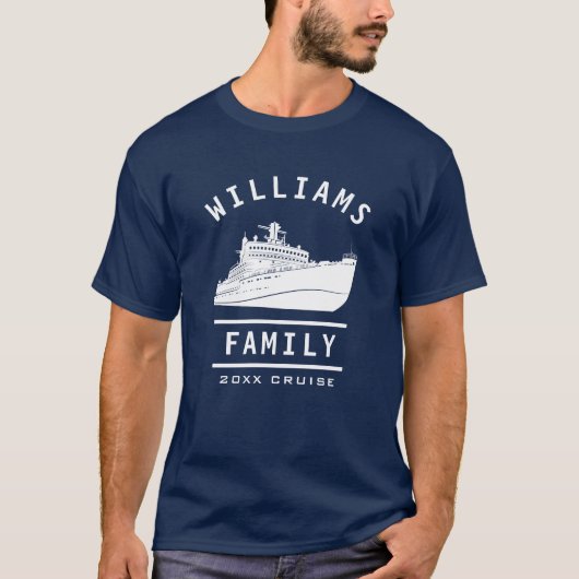 Zee van het cruiseschip Fun Family Reunion Summer  T-shirt (Voorkant)