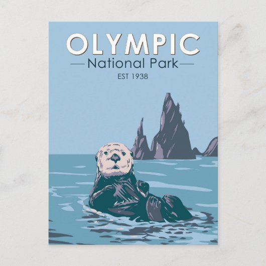 Zee van het Olympisch Nationaal Park Otter  Briefkaart (Voorkant)