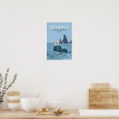 Zee van het Olympisch Nationaal Park Otter Poster (Keuken)
