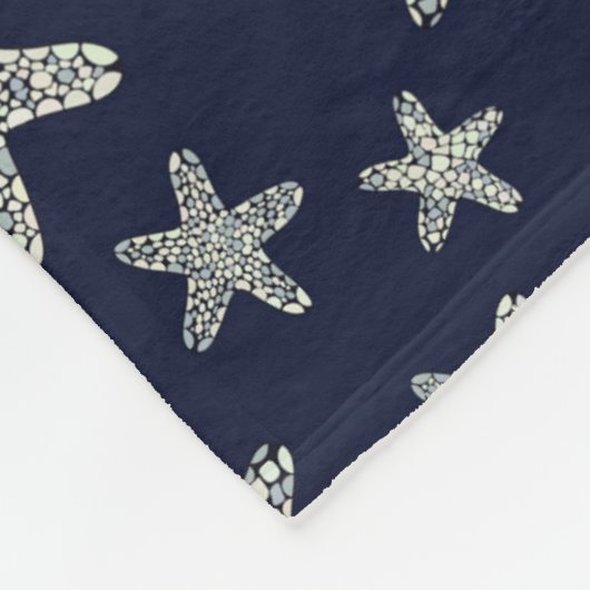 Zee van het tongpatroon fleece deken (Hoek)