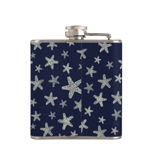 Zee van het tongpatroon heupfles (Achterkant)