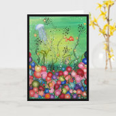 Zee van het Wenskaart van de Kleur, ben ik Droevig Kaart (Gele Bloem)