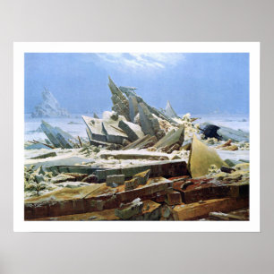Zee van ijs - Masterstuk schilderen door Friedrich Poster