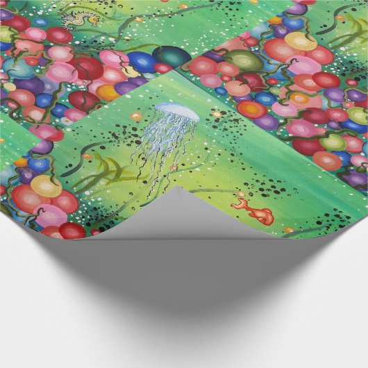 Zee van kleur cadeaupapier (Hoek)