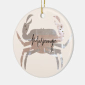 Zee van kreeften in de krab Oceaan Keramisch Ornament (Links)