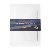 Zee van Liefde | Beach Sunset Starfish Weddenschap Uitnodigingen Wikkel (Voorkant Voorbeeld)