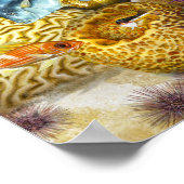 Zee van Loggerhead over rif Poster (Hoek)