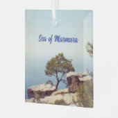 Zee van Marmara uit Buyukada Glas Ornament (Voorkant links)