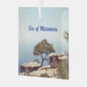 Zee van Marmara uit Buyukada Glas Ornament (Voorkant links)
