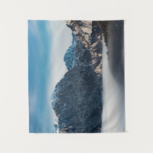 Zee van mist- en sneeuwbergen wandkleed (Voorkant)