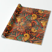 Zee van Paisley Cadeaupapier (Uitgerold)