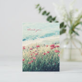 Zee van papavers briefkaart (Staand voorkant)