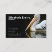 zee van pelikaanse vogels water visitekaartje (Achterkant)
