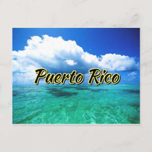 Zee van Puerto Rico Briefkaart (Voorkant)