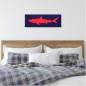 zee van rode haai canvas afdruk (Insitu (Slaapkamer))