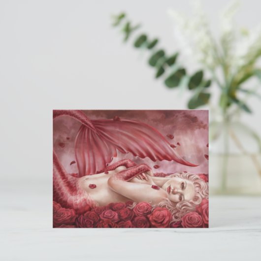 Zee van Rozen Briefkaart (Staand voorkant)