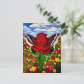 Zee van rozen door Lenny Clouds surrealistisch Briefkaart (Staand voorkant)